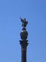 Fototapeta na wymiar Christophe Colomb au port de Barcelone