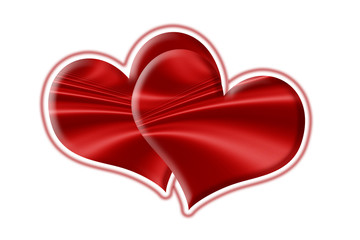 zwei herzen mit muster