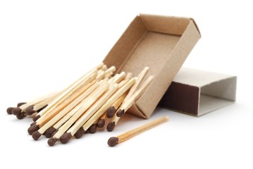 The matches fallen from matchbox