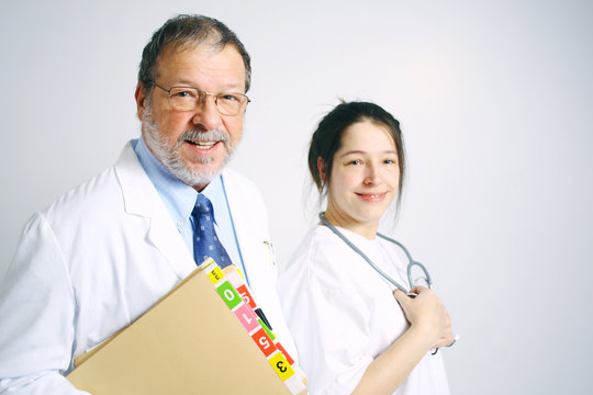 Hospital team, dotor and nurse