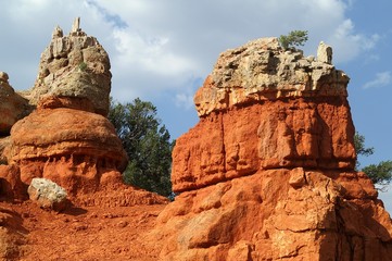 Bizarre rock formation in Red Canyon, Utah, USA