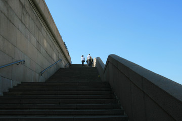In top on a ladder, the city of Moscow
