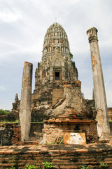 Naklejka premium Wat Rajaburana Chedi