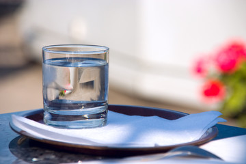 Glass with water