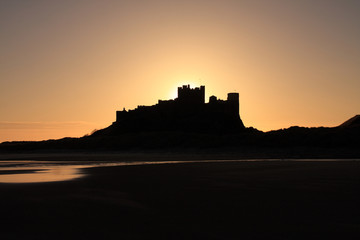 Fototapeta premium Bamburgh castle the north Northumberland coastline England