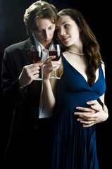 There is a pair of sweet hearts