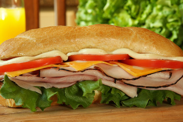 Ham and cheese sandwich.