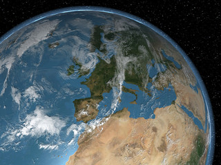 Globe - Europe from space