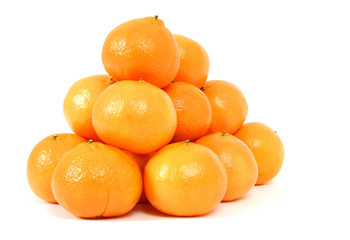 Clementines Isolated on White