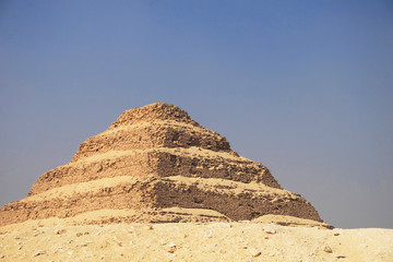 Ancient step pyramid of Djoser at Saqqara plateau, Egypt