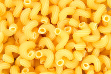 Raw Curly Pasta Close-up