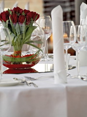 festlicher tisch set up