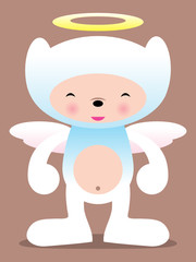 cute angel vector manga illustration! Easy to pose or make edits