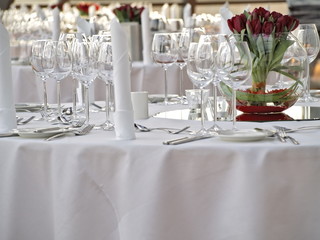 festlicher tisch set up
