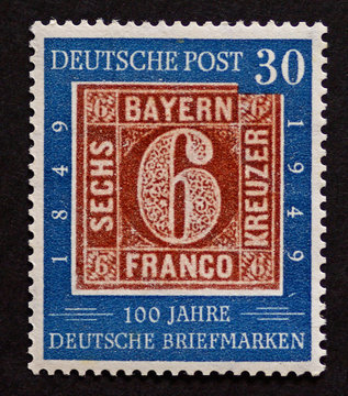 100 Jahre deutsche Briefmarken 30 Pfennig