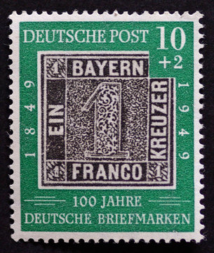 100 Jahre deutsche Briefmarken 10 Pfennig