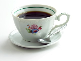 small cup of black strong coffee