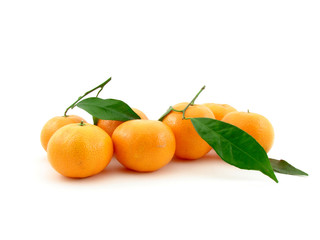 Isolated tangerines