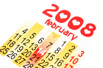 Almanaque 2008 Día de San Valentín