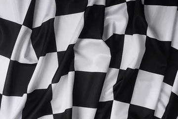 Gordijnen Dit is een echte geblokte vlag van hoge kwaliteit © klikk