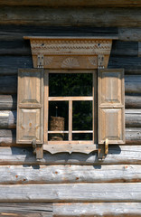 Obraz na płótnie Canvas Russian Wooden Window