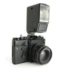 Soviet camera and flashlight