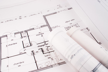 Plans of a house designed by an architect