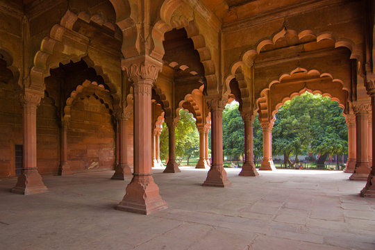 Arches in the Red Fort - Delhi, India
