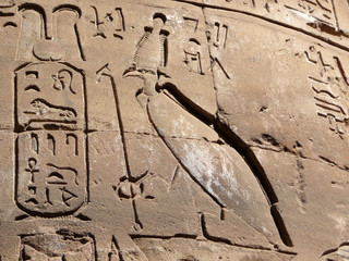 Hieroglyph wall in Egypt