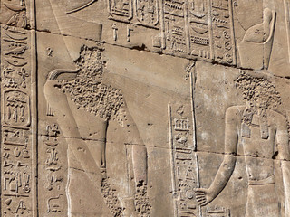 Hieroglyph wall in Egypt