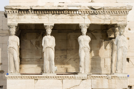 Porch of the Maidens in Athens, Greece.