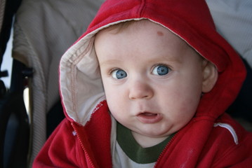 baby in red