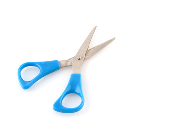 a pair of blue scissors