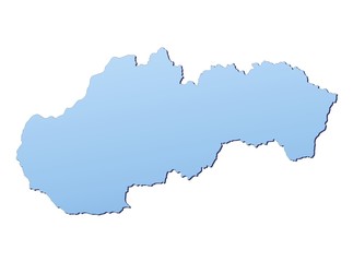 Fototapeta premium Slovakia map filled with light blue gradient