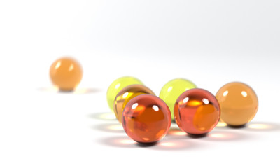 colorfull glass balls
