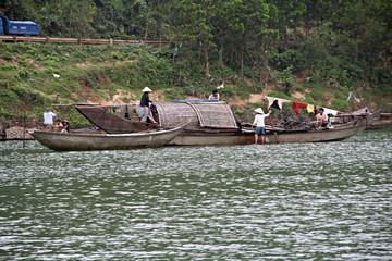 auf dem Mekong in Vietnam
