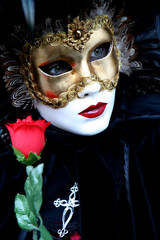 venise, la dame à la rose