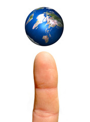World over a finger