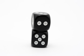 Two little black cubes