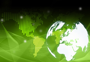 Europe map technology-style artwork