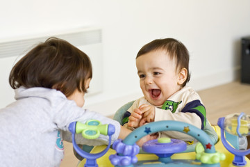 Playing with baby