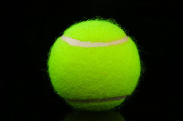 Tennis Ball isolated on Black