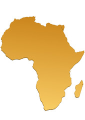Obraz premium Carte de l'afrique marron