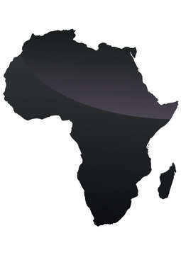Carte de l'Afrique noire (métal)
