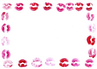 Liebe Kuss Lippen Rahmen Lippenstift sexy Affäre Liebesbrief