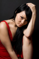 Fototapeta premium A portrait of a beautiful young woman