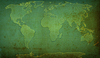 illustration of world map on textured background © dip