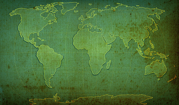 Fototapeta illustration of world map on textured background