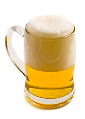 beer drink in glass isolated over white