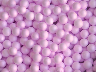 billes roses de polystirène